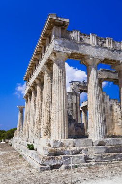 Aegina Island, Yunanistan Tapınağı kalıntıları