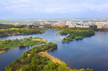 River in Moscow, Russia clipart