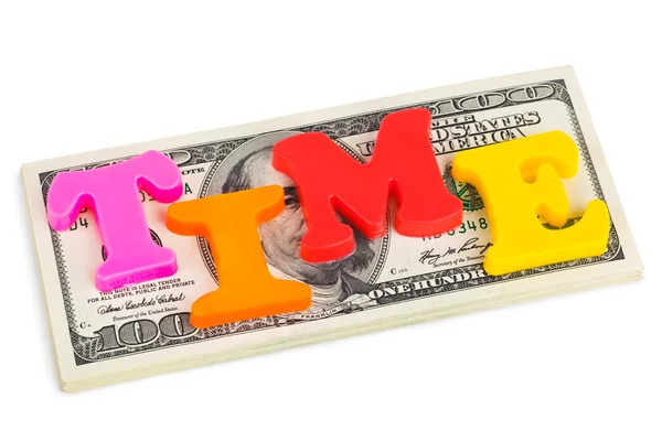 Word Time on money - concepto de negocio —  Fotos de Stock