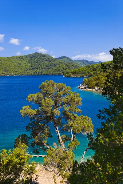 Lago en la isla de Mljet en Croacia — Foto de Stock