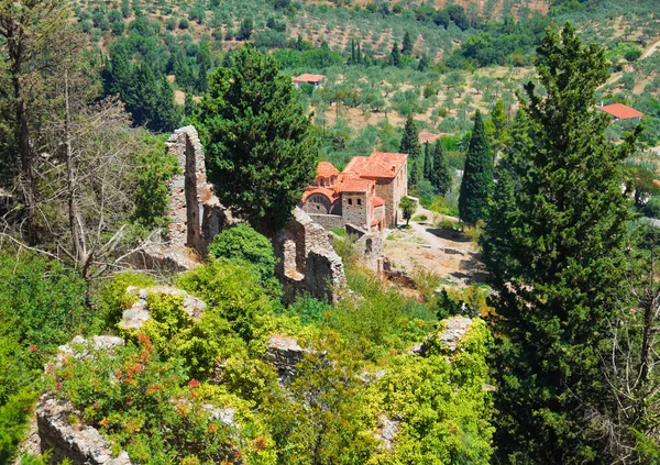 오래 된 마을 mystras, 그리스에서 유적 — 스톡 사진
