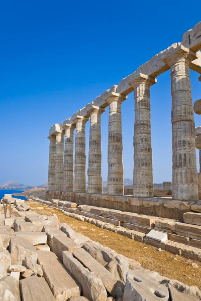 Atina, Yunanistan yakınındaki cape sounion tapınağında Poseidon — Stok fotoğraf