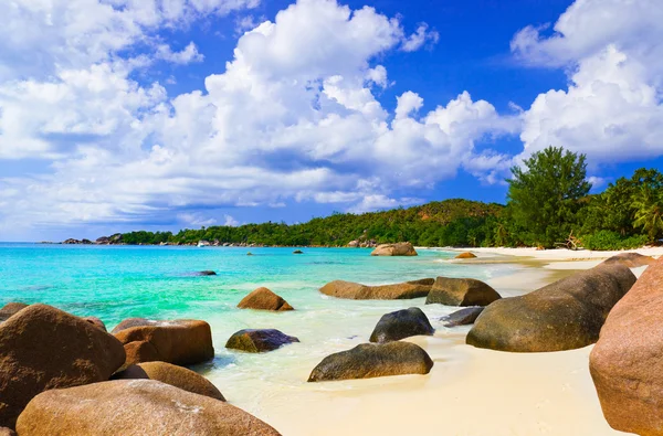 Spiaggia Anse Lazio, isola di Praslin, Seychelles — Foto Stock