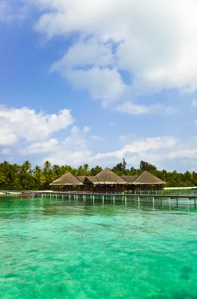Café acuático en una playa tropical en Maldivas —  Fotos de Stock