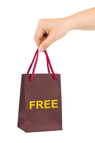 Hand with shopping bag — Stock Photo, Image