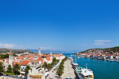 Panorama of Trogir in Croatia clipart