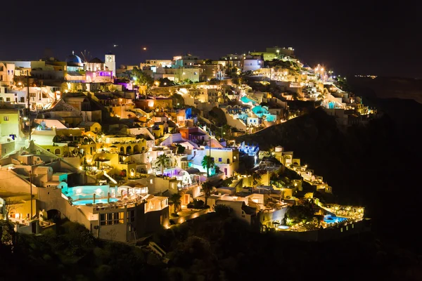 V noci Santorini - Řecko — Stock fotografie