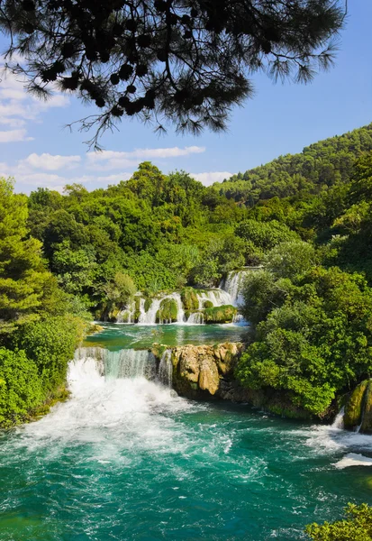 Водопад КРКА в Хорватии — стоковое фото
