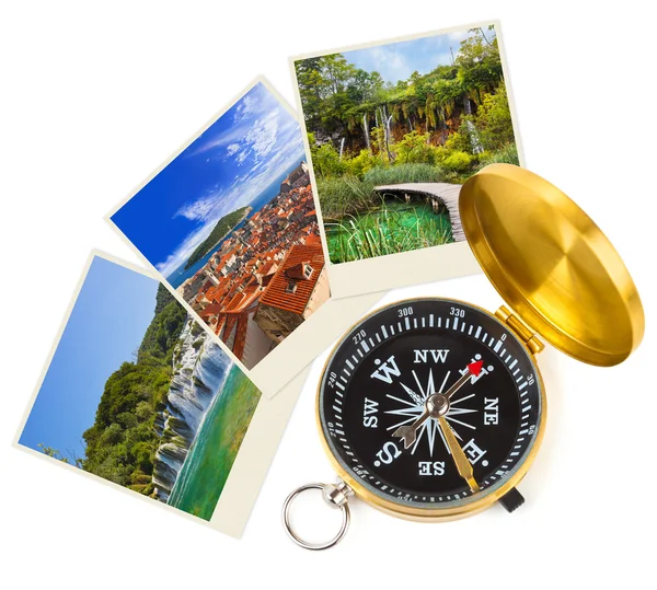 Kroatië beelden en kompas — Stockfoto