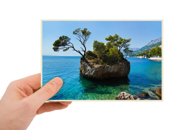 Croatia photography in hand — Stock Photo, Image