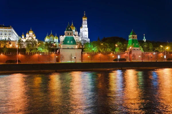 Kremlin in Moscow at night Royalty Free Stock Photos