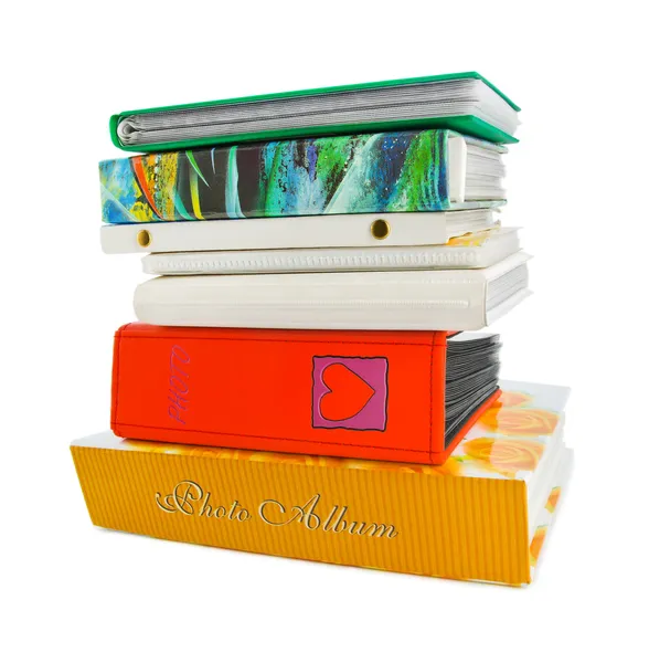 Stack of photo albums — Stock Photo, Image