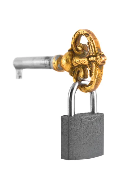 Retro key and lock — Stock Photo, Image