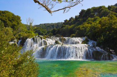 Waterfall KRKA in Croatia clipart