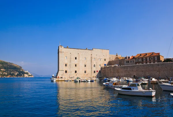 stock image Port at town Dubrovnik in Croatia