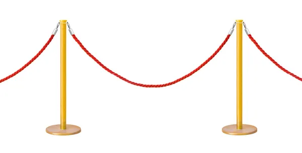 Barrière de corde de velours doré — Photo