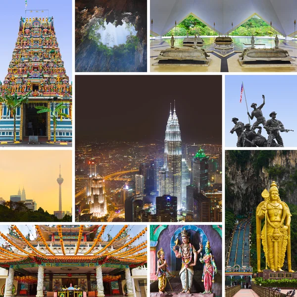 Collage von Bildern aus Kuala Lumpur (Malaysia) — Stockfoto