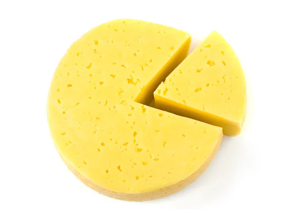 Slices of cheese lika a circle diagram — Stock Fotó