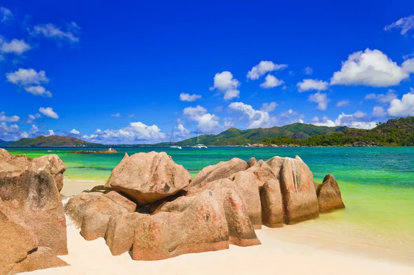 Tropický ostrov curieuse na Seychely — Stock fotografie