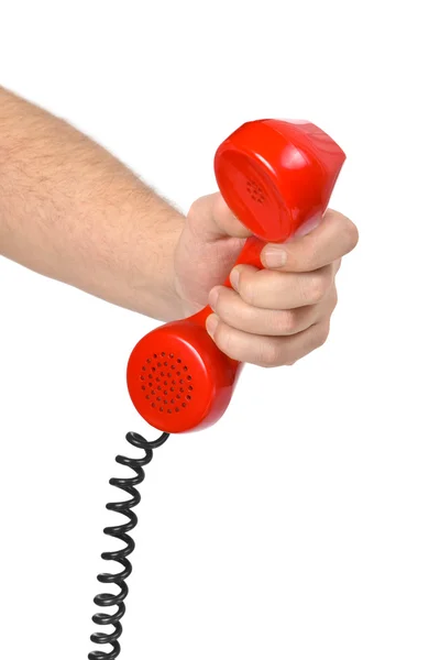 Hand and telephone — Stock Photo, Image