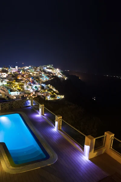 Santorini nacht - Griekenland — Stockfoto