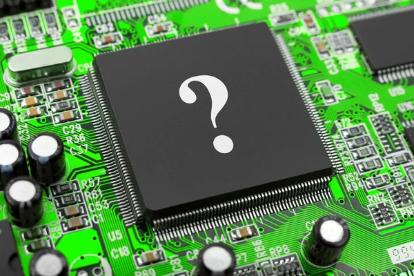 Fråga om dator chip — Stockfoto