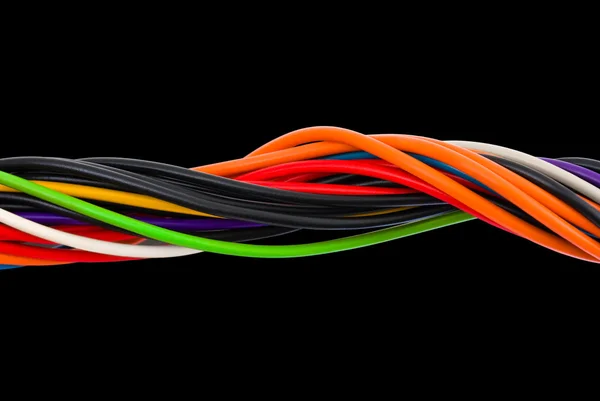 Kabel komputerowy wielobarwny — Zdjęcie stockowe