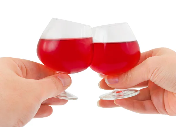 Hands and wineglasses — Stock Photo, Image