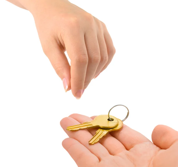 Hands and keys — Stock Photo, Image