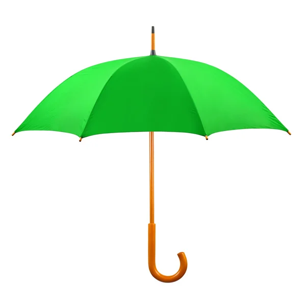 Grüner Regenschirm geöffnet — Stockfoto