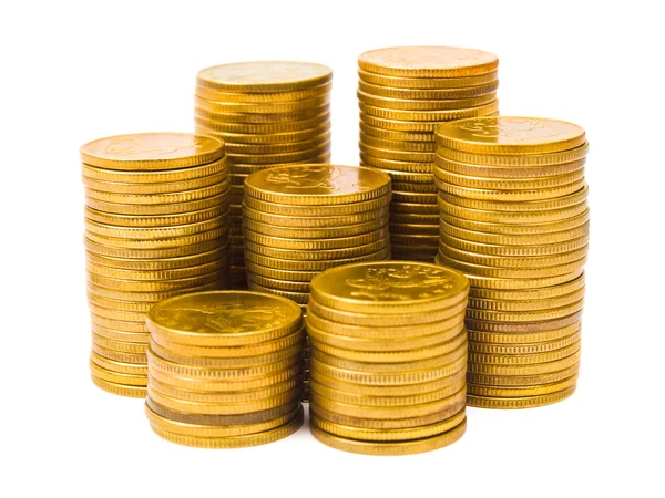 Montones de monedas — Foto de Stock