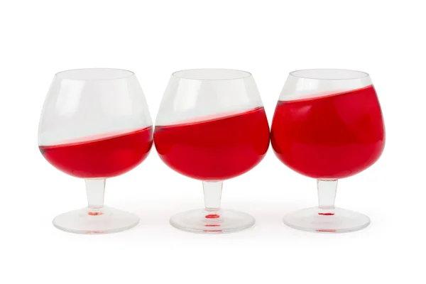 Kolme viinilasia — kuvapankkivalokuva