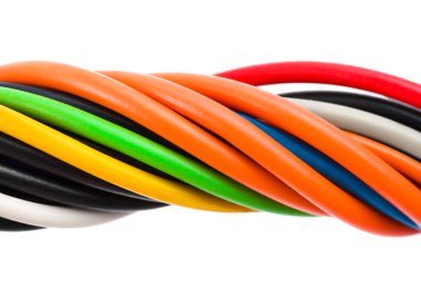 Multicolored computer cable clipart