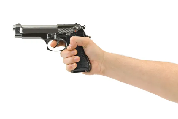 Hand with pistol — Stock Photo, Image