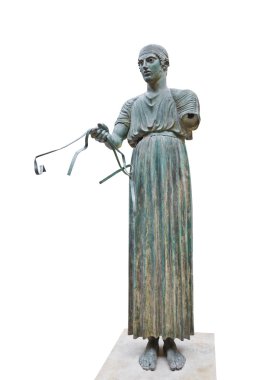 Statue Charioteer in Delphi museum, Greece clipart