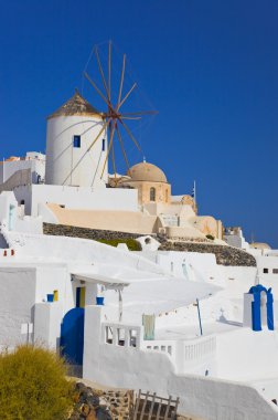 santorini Island, Yunanistan oia, yel değirmeni