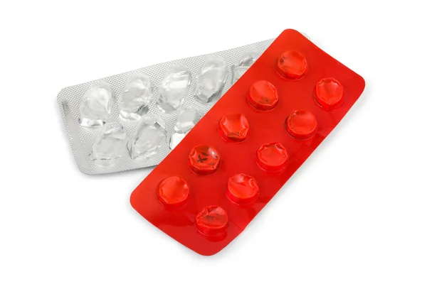 Prázdné balení pilulek — Stock fotografie