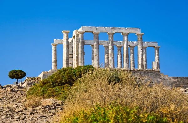 Poseidon templet vid Kap sounion nära Aten, Grekland — Stockfoto