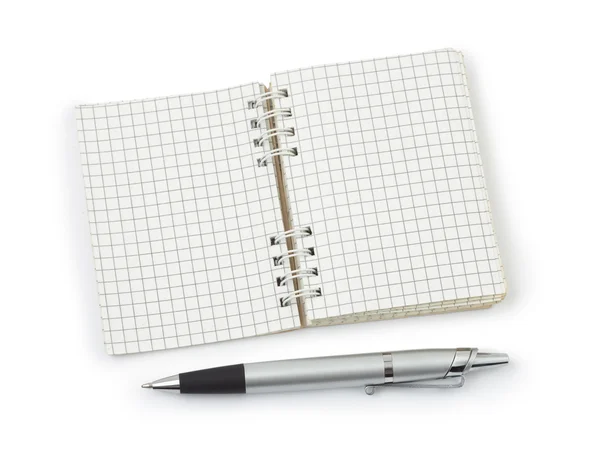 Στυλό και σημείωση μαξιλάρι — Φωτογραφία Αρχείου