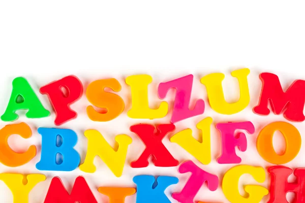 Bunte Spielzeugbuchstaben — Stockfoto