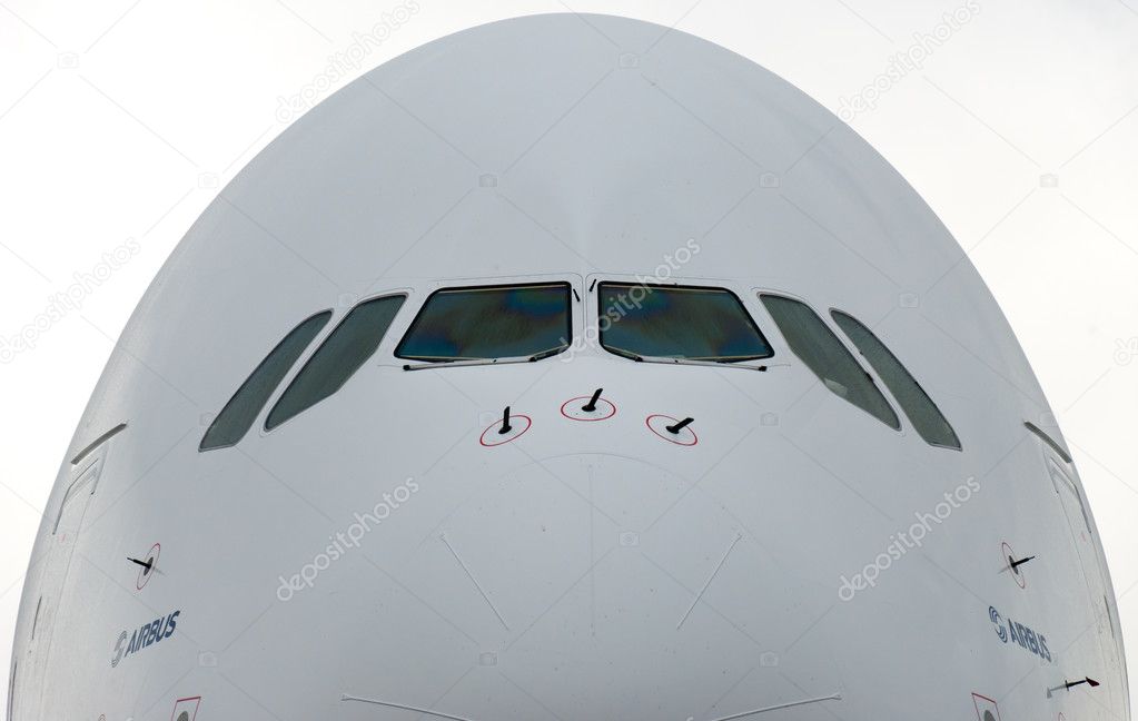 The nose of a plane