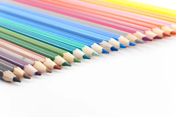彩色铅笔的数目 — 图库照片