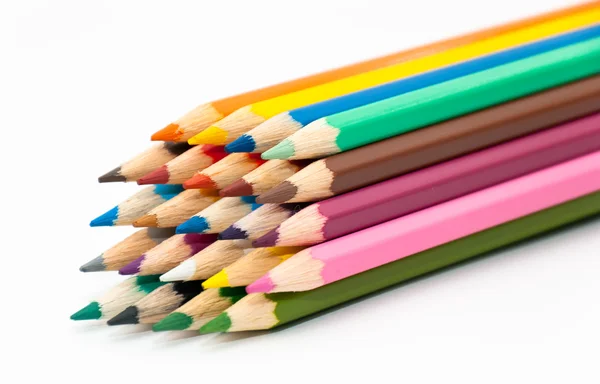 Кількість кольорових олівців — стокове фото