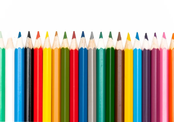 Αριθμός χρωματιστά μολύβια — Φωτογραφία Αρχείου