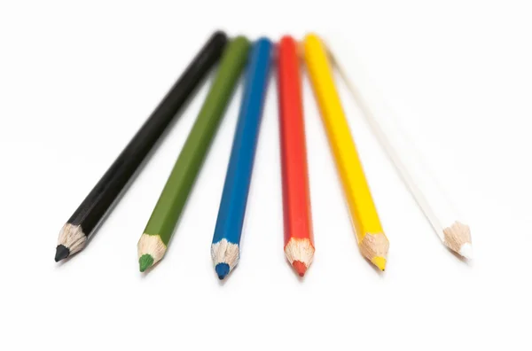 Número de lápis coloridos — Fotografia de Stock