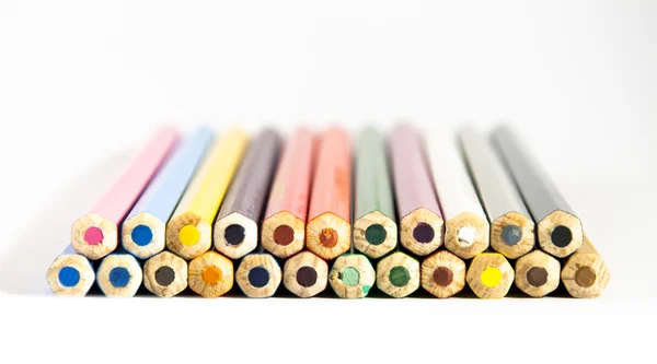 Počet barevných tužek — Stock fotografie