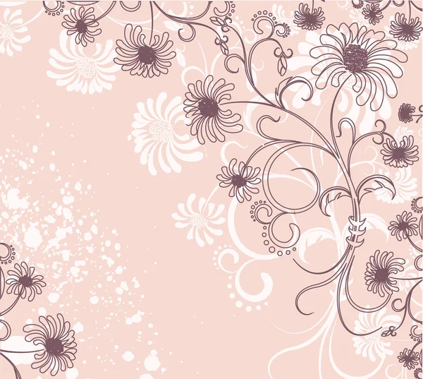 Vektor blomdekor .flowers bakgrund — 图库矢量图片