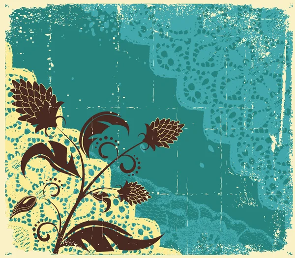 Vector floral background.Vintage tarjeta abstracta para texto — Vector de stock