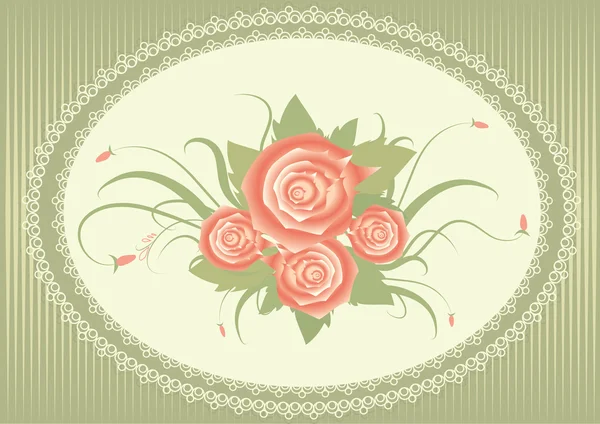 Floral φόντο διάνυσμα με διακόσμηση πλαίσιο — Διανυσματικό Αρχείο