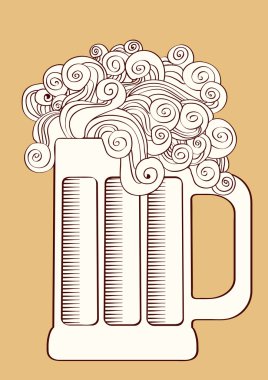 cam Beer.Vector grafik illüstrasyon .